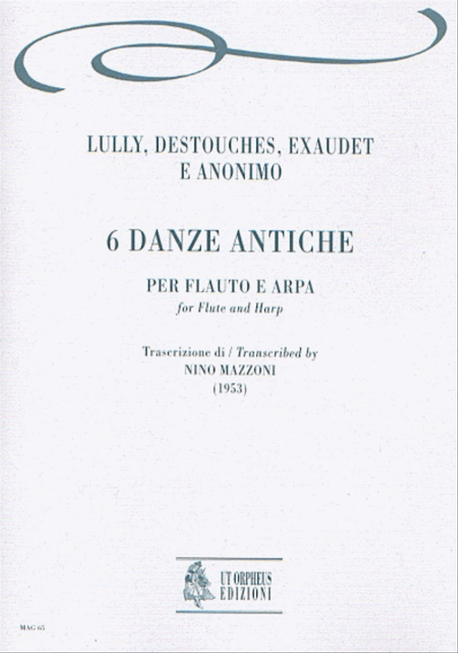 6 Early Dances. Transcription by Nino Mazzoni for Flute and Harp (1953) Flute scores gallery preview page 1