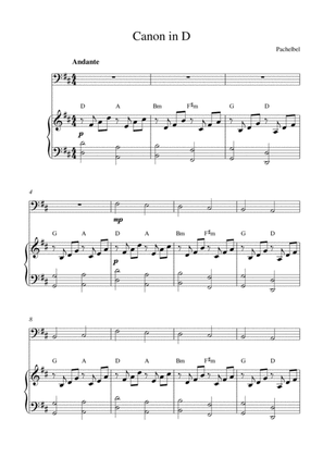 Canon in D (for cello solo and piano accompaniment)