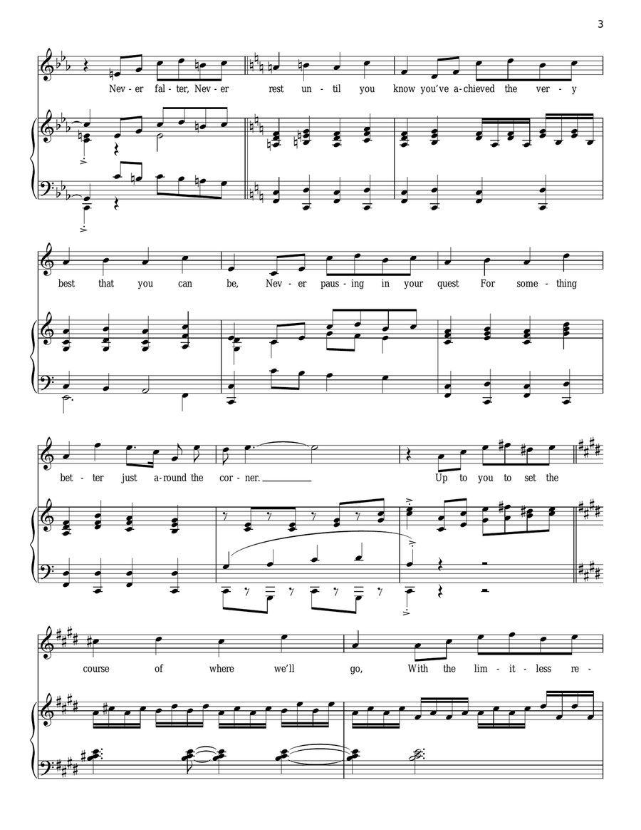 It's In Your Hands Now Piano, Vocal scores gallery preview page 3