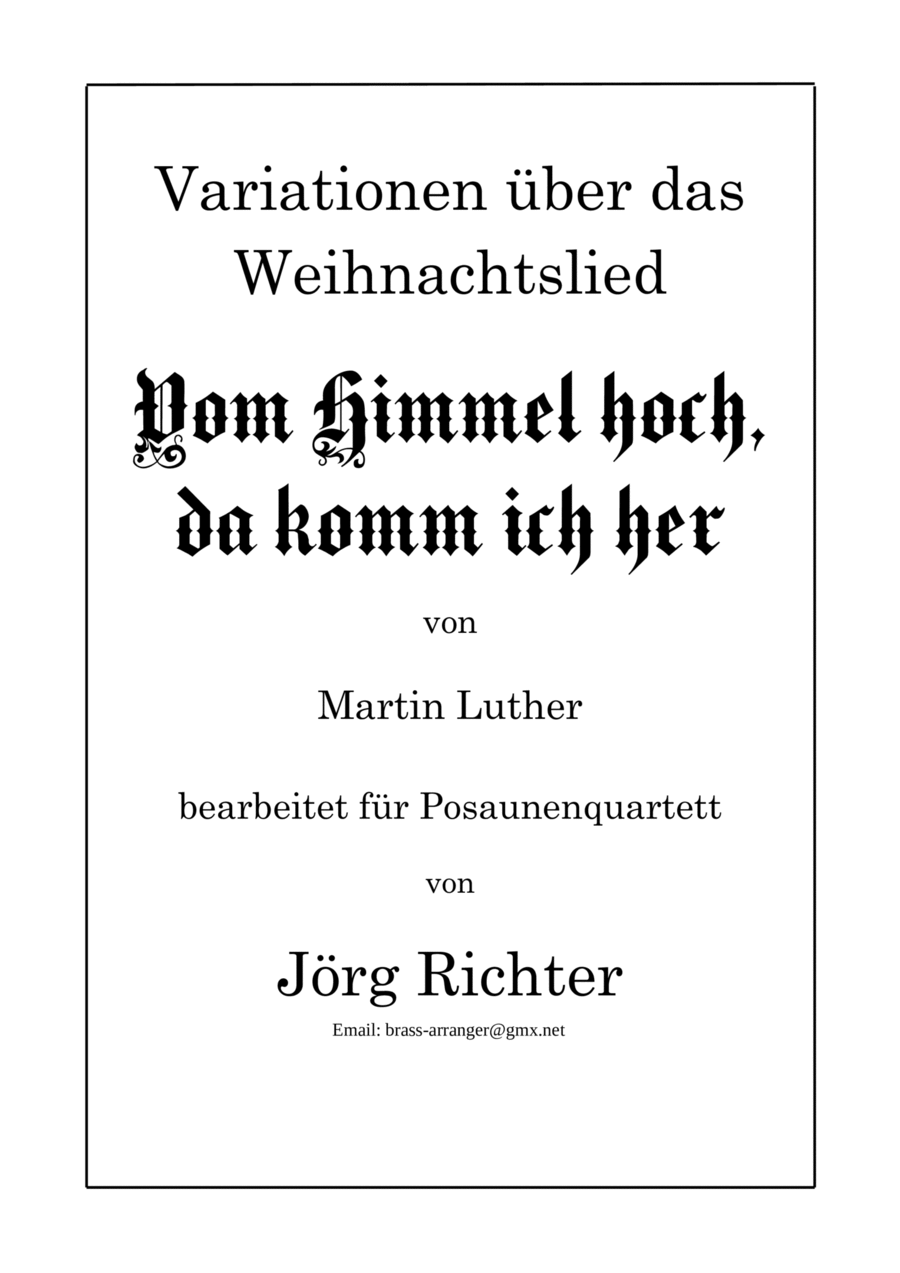 Variationen über das Weihnachtslied 