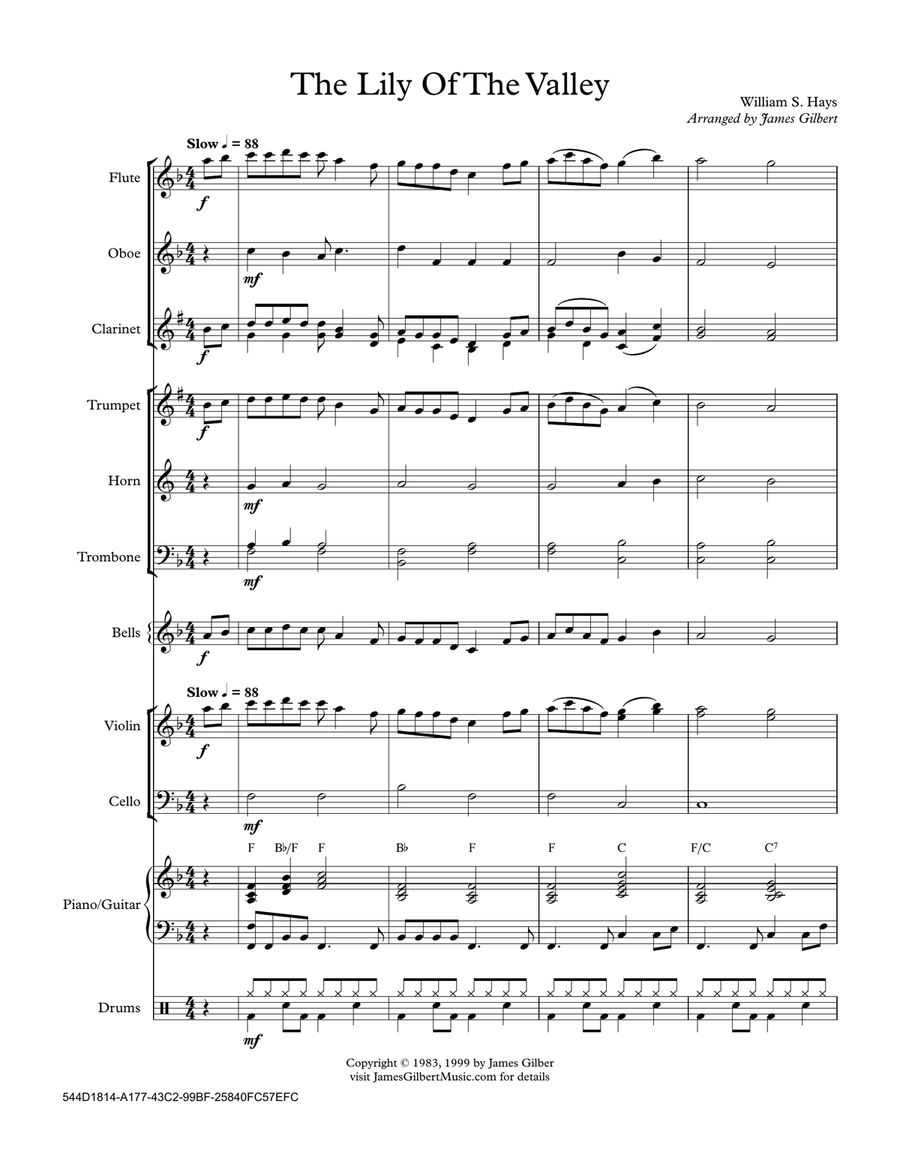 The Lily Of The Valley The Lily Of The Valley Full Orchestra scores gallery preview page 1