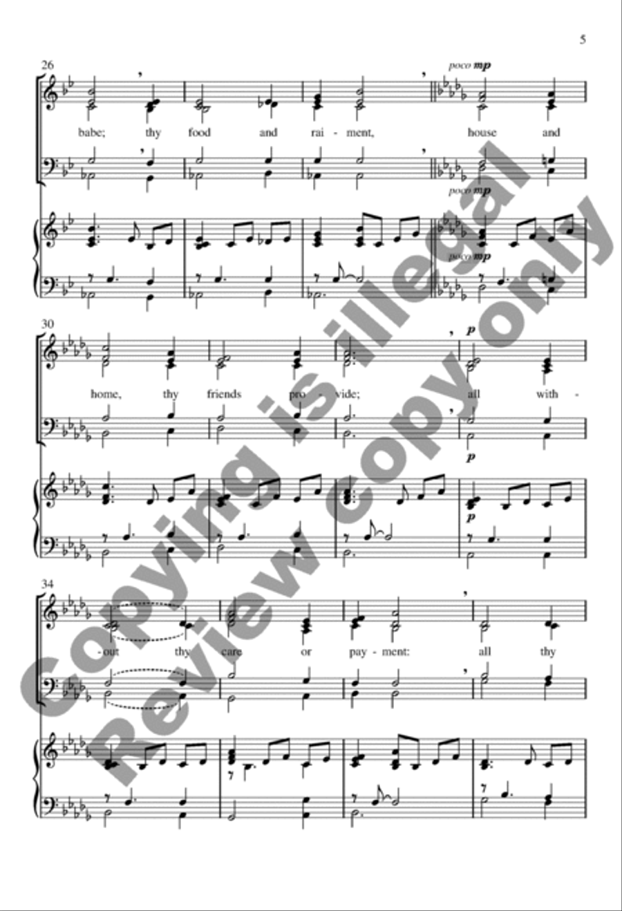 Hush, My Dear Hush, My Dear SSATB scores gallery preview page 4
