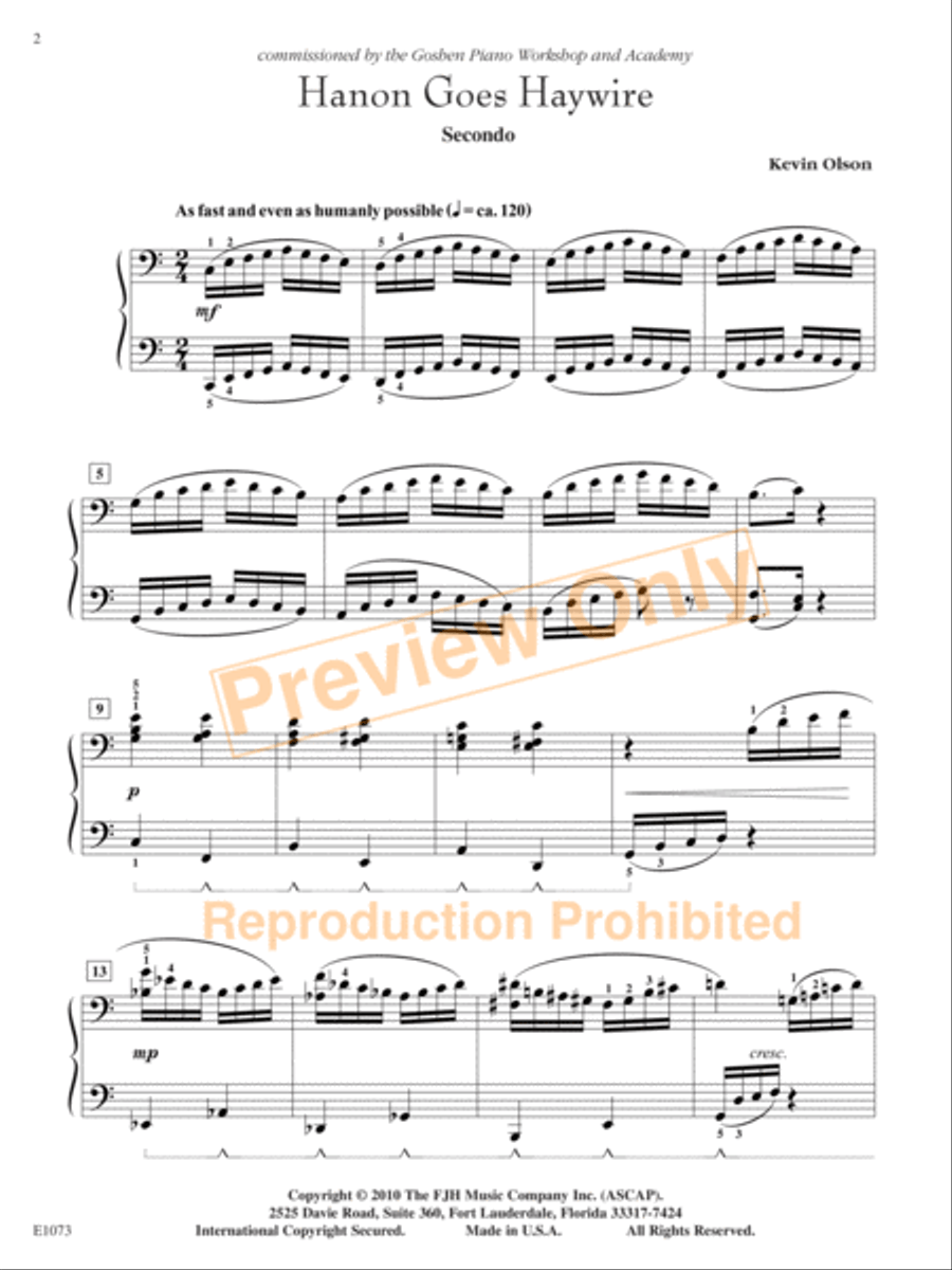 Hanon Goes Haywire Piano Solo scores gallery preview page 3