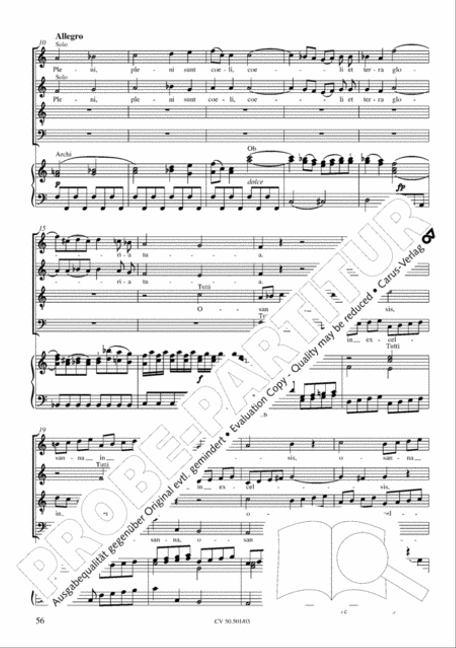 Mass in C Major 4-Part scores gallery preview page 57