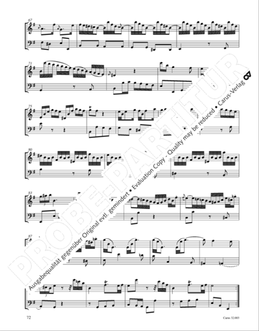 Gesamtausgabe Band 3 (Kammermusik: Duette, Solo- und Triosonaten) Score scores gallery preview page 93