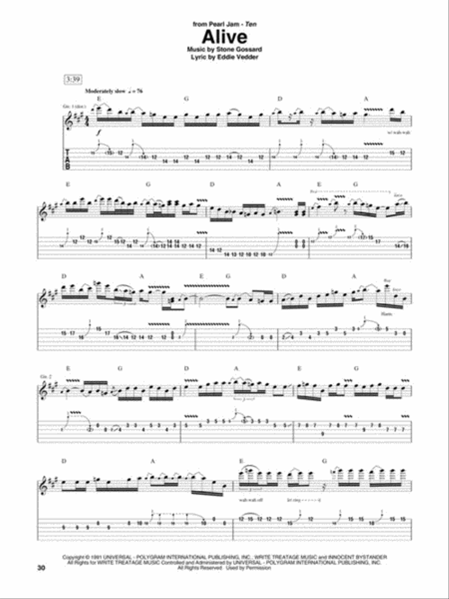 Guitar World's 100 Greatest Guitar Solos of All Time Guitar Tablature scores gallery preview page 4