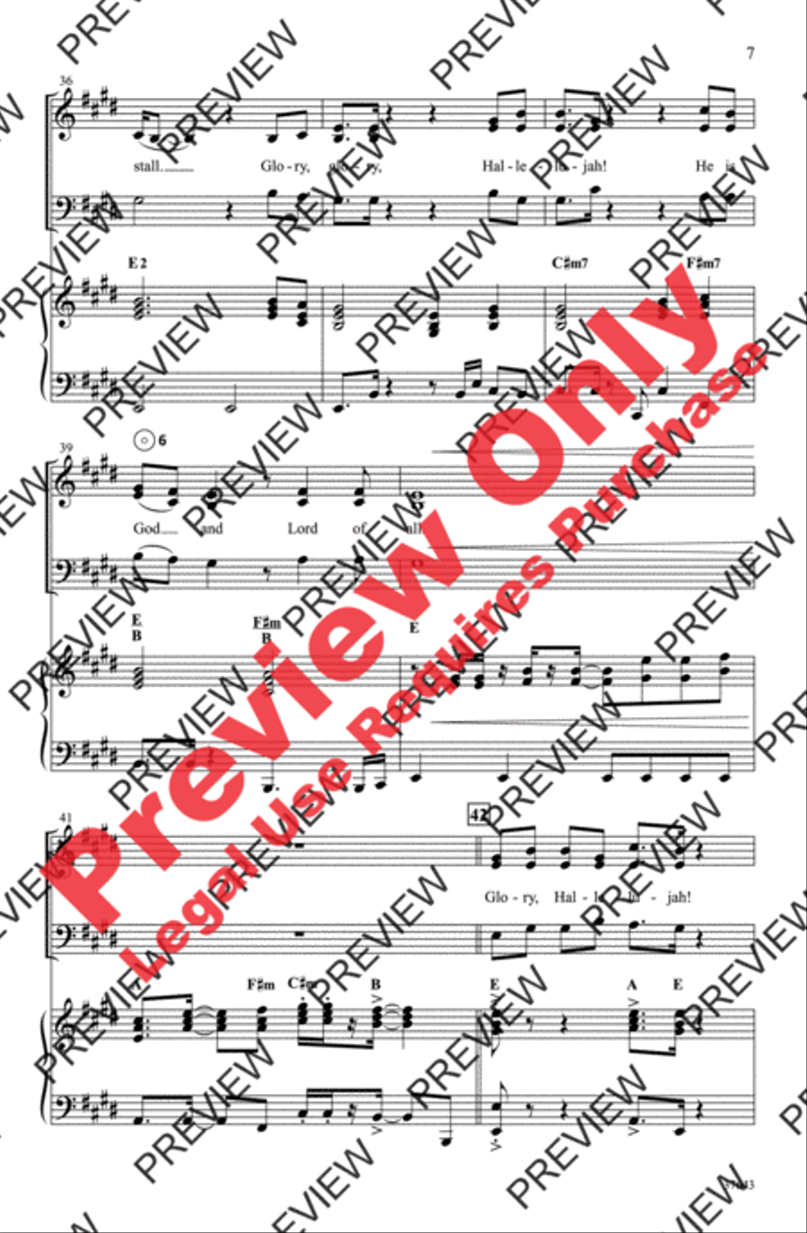 Christmas Glory Hallelujah 3-Part scores gallery preview page 7