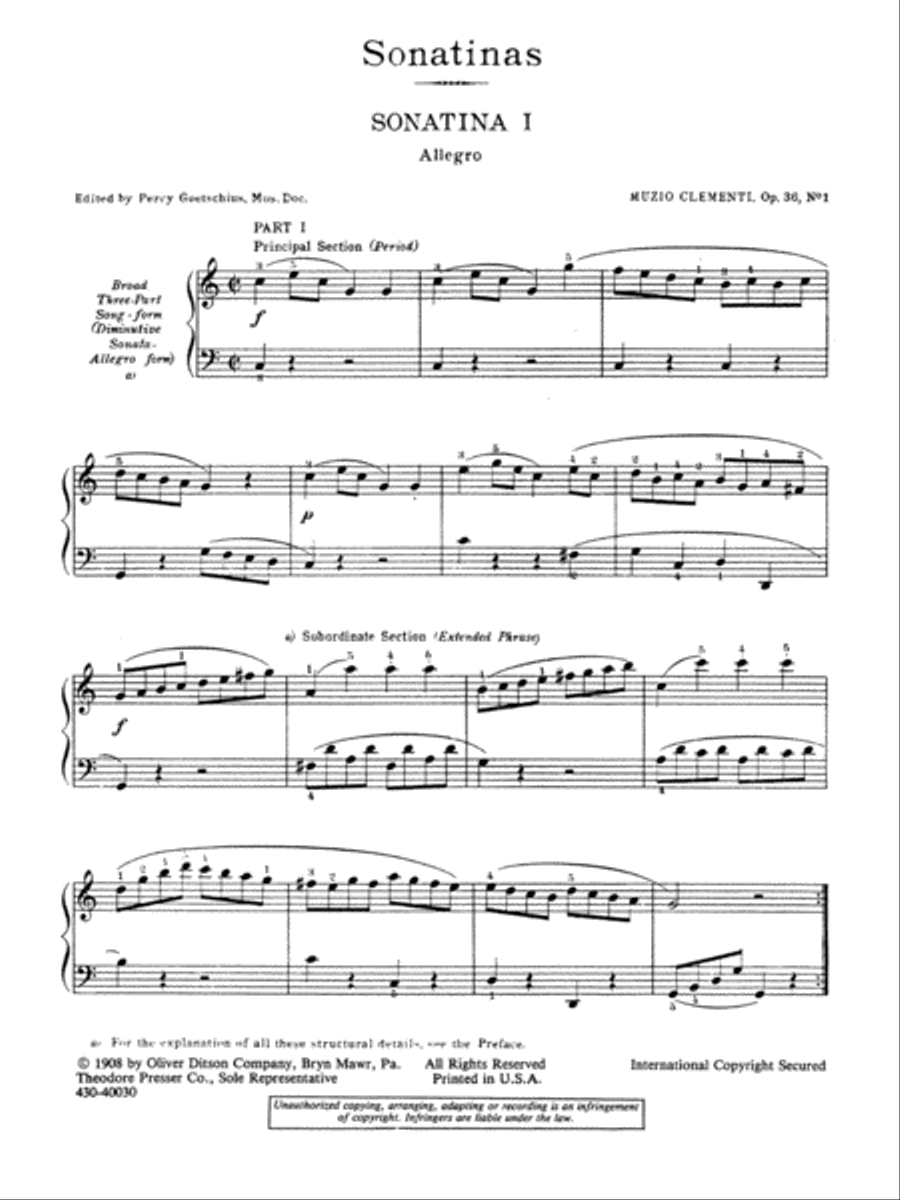 Clementi-Goetschius Six Sonatinas Chamber Music scores gallery preview page 3