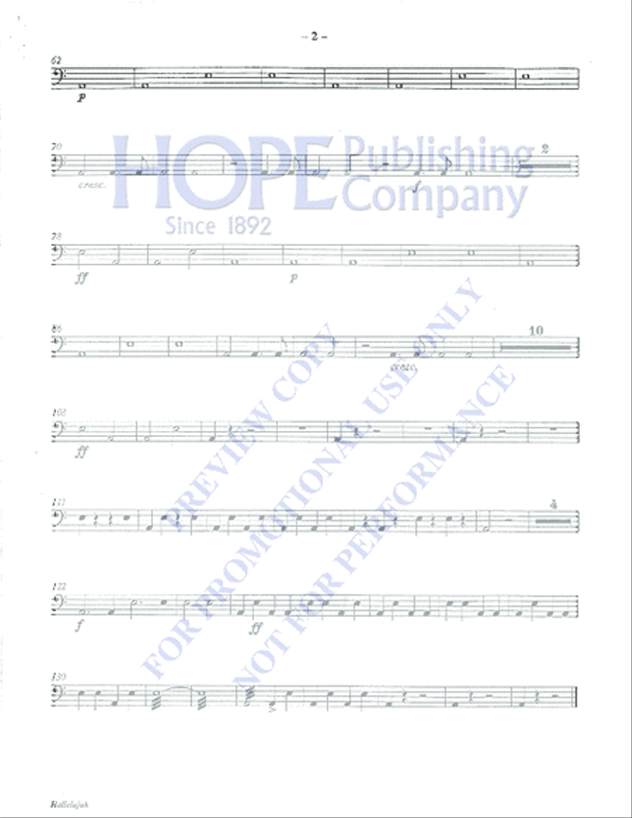 Hallelujah (from Mount of Olives) Choir scores gallery preview page 2