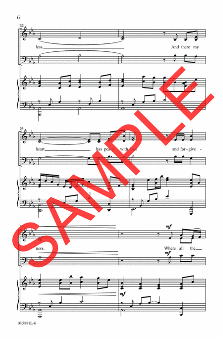 At the Cross (Love Ran Red) Choir scores gallery preview page 6