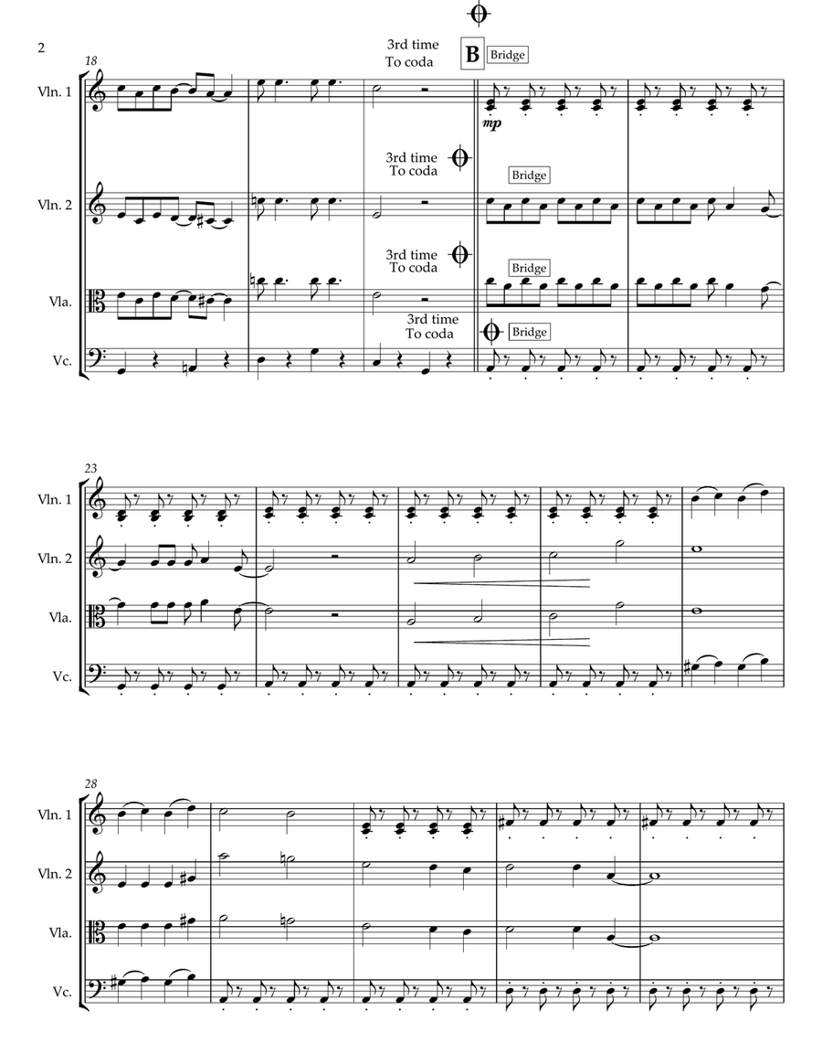 When I'm Sixty-Four String Trio scores gallery preview page 2