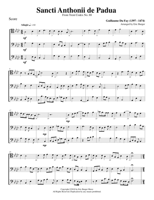 Sancti Anthonii de Padua for Trombone or Low Brass Trio