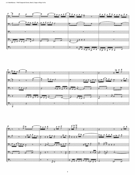 Fugue 04 from Well-Tempered Clavier, Book 2 (Euphonium-Tuba Quintet) image number null