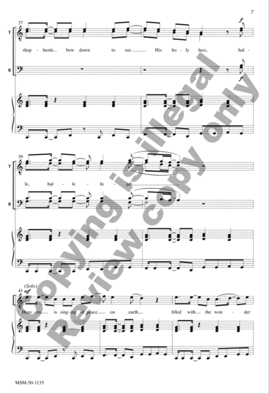 A King Is Born (Choral Score) TTBB scores gallery preview page 7