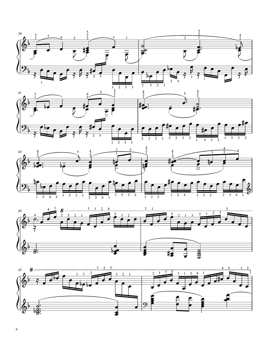 Themes From Rach3 - Rachmaninoff Piano Concerto No 3 - 1st movement - Piano Solo Arrangement Piano Solo scores gallery preview page 4