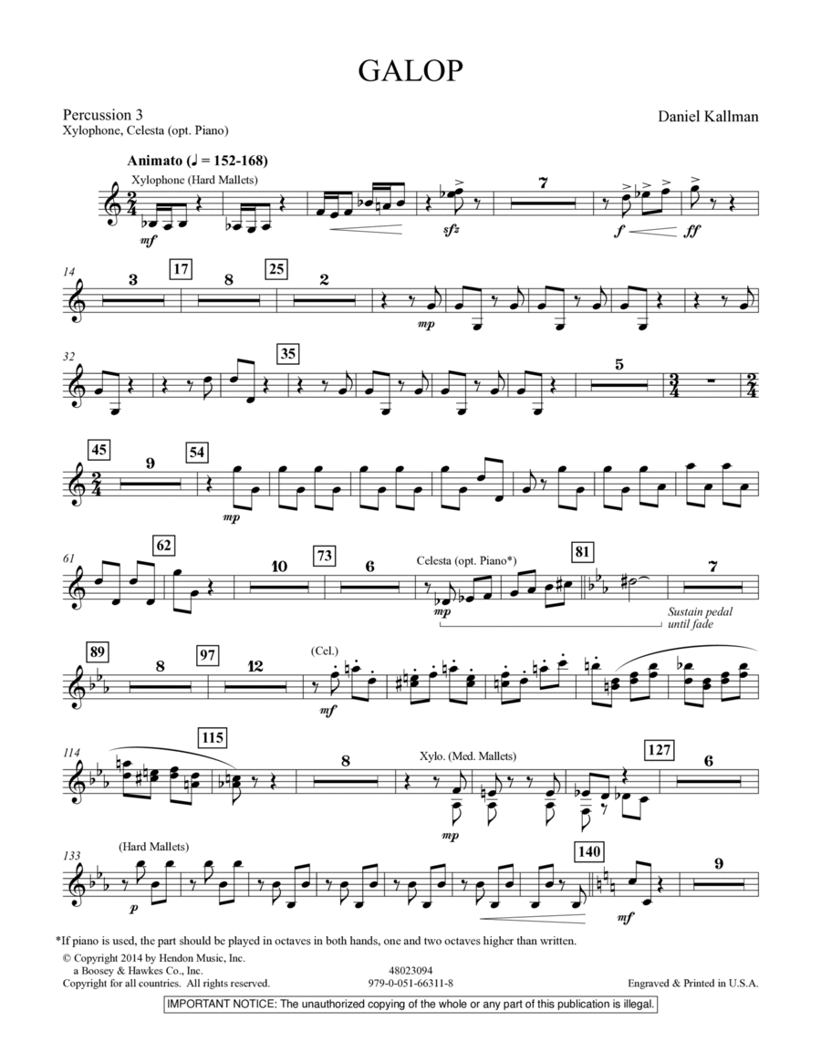 Galop - Percussion 3 Concert Band scores gallery preview page 1
