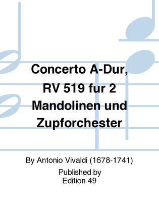 Concerto A-Dur, RV 519 fur 2 Mandolinen und Zupforchester
