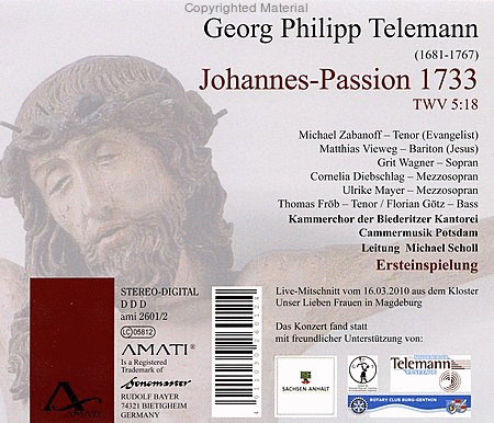 Johannes-Passion (1733) TWV 5
