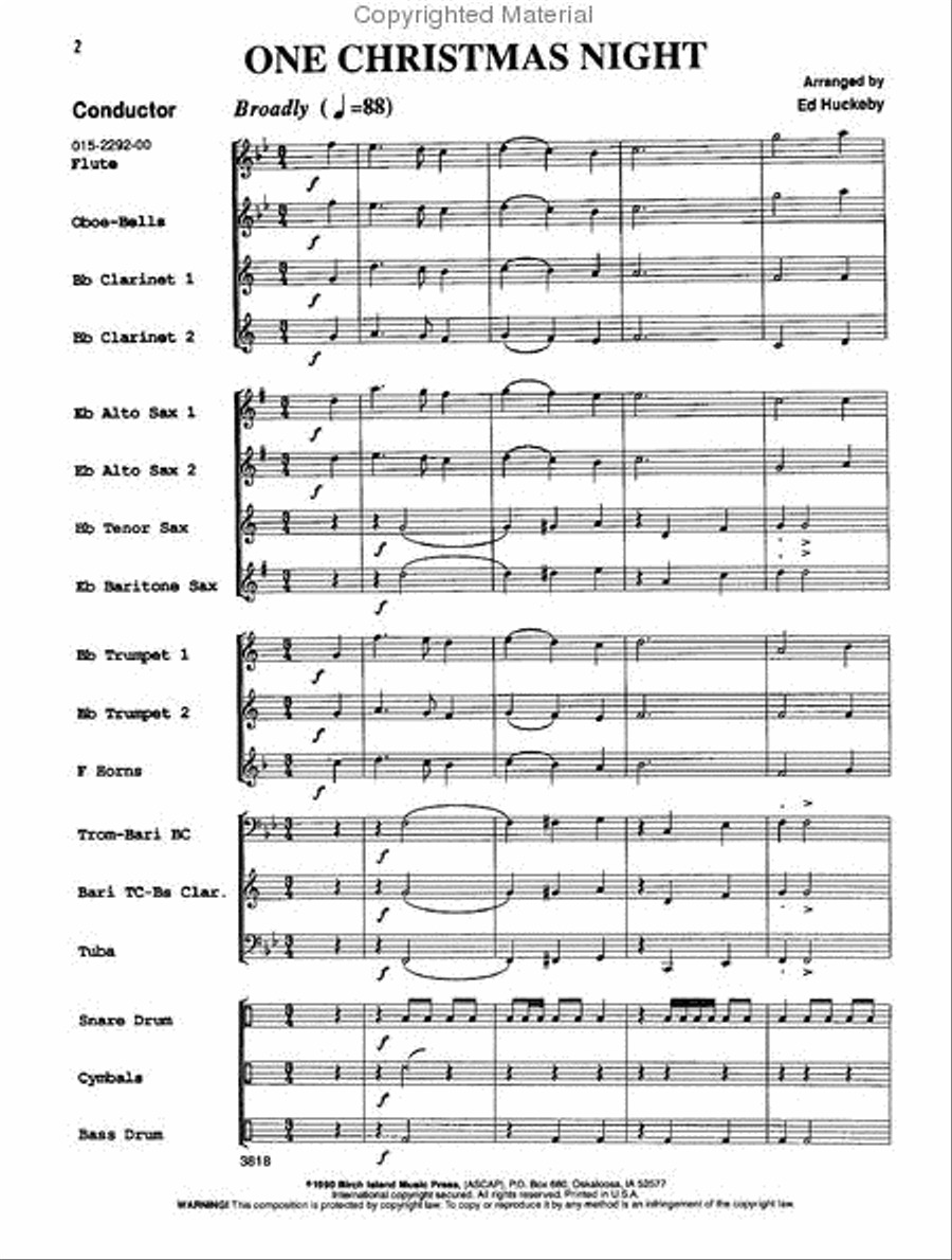One Christmas Night Concert Band scores gallery preview page 2