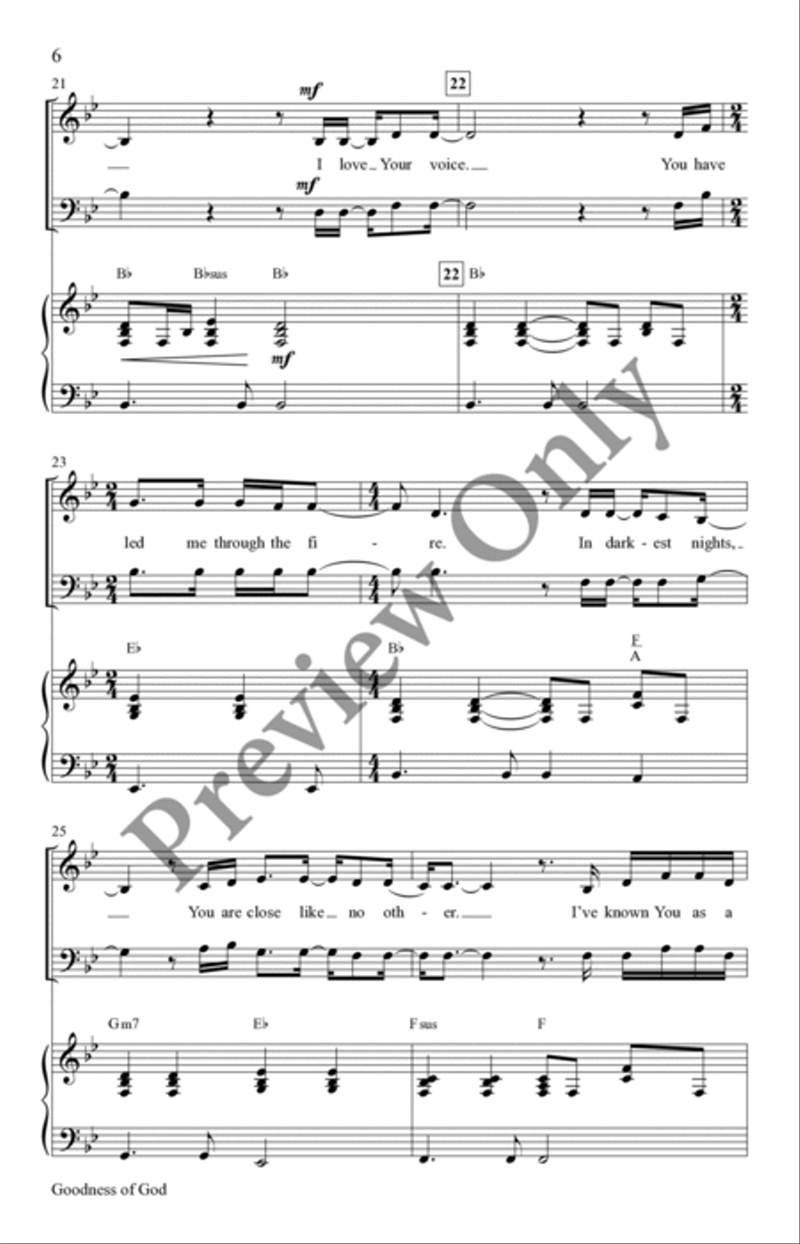 Goodness of God 4-Part scores gallery preview page 5
