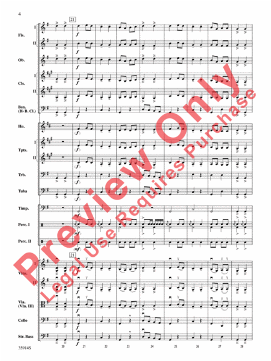 Sword Dance Full Orchestra scores gallery preview page 5