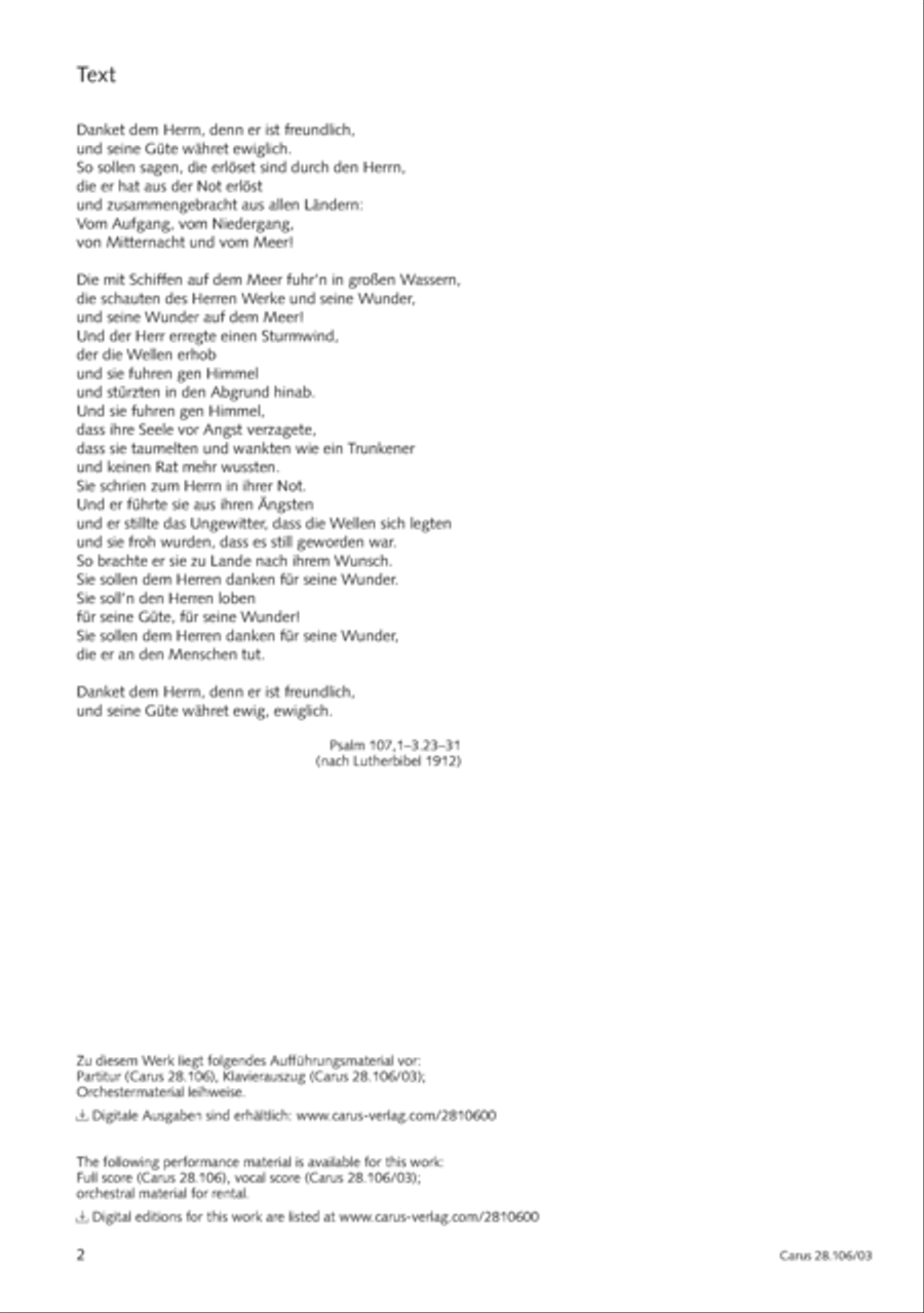 Die mit Schiffen auf dem Meer (Psalm 107) 4-Part scores gallery preview page 3