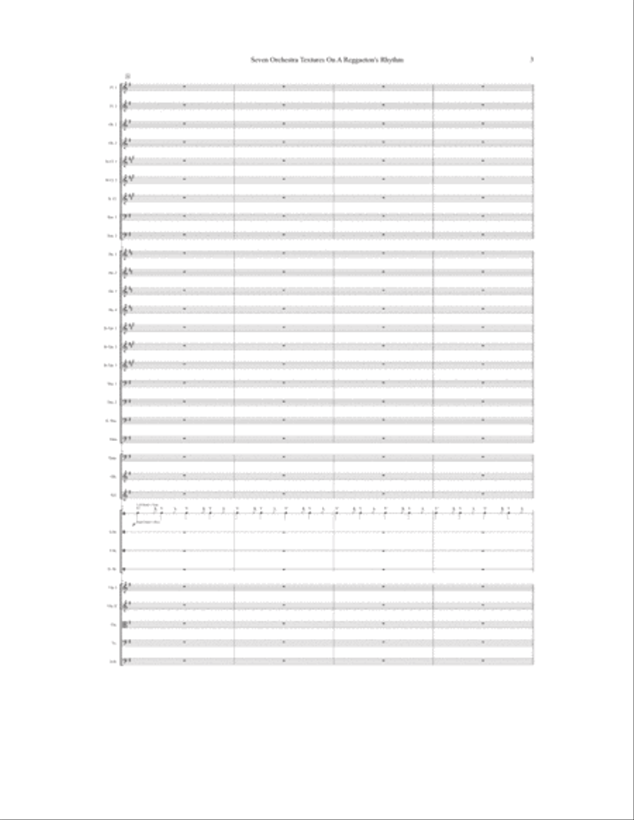 Seven Orchestra Texture On A Reggaeton's Rhythm Full Orchestra scores gallery preview page 4
