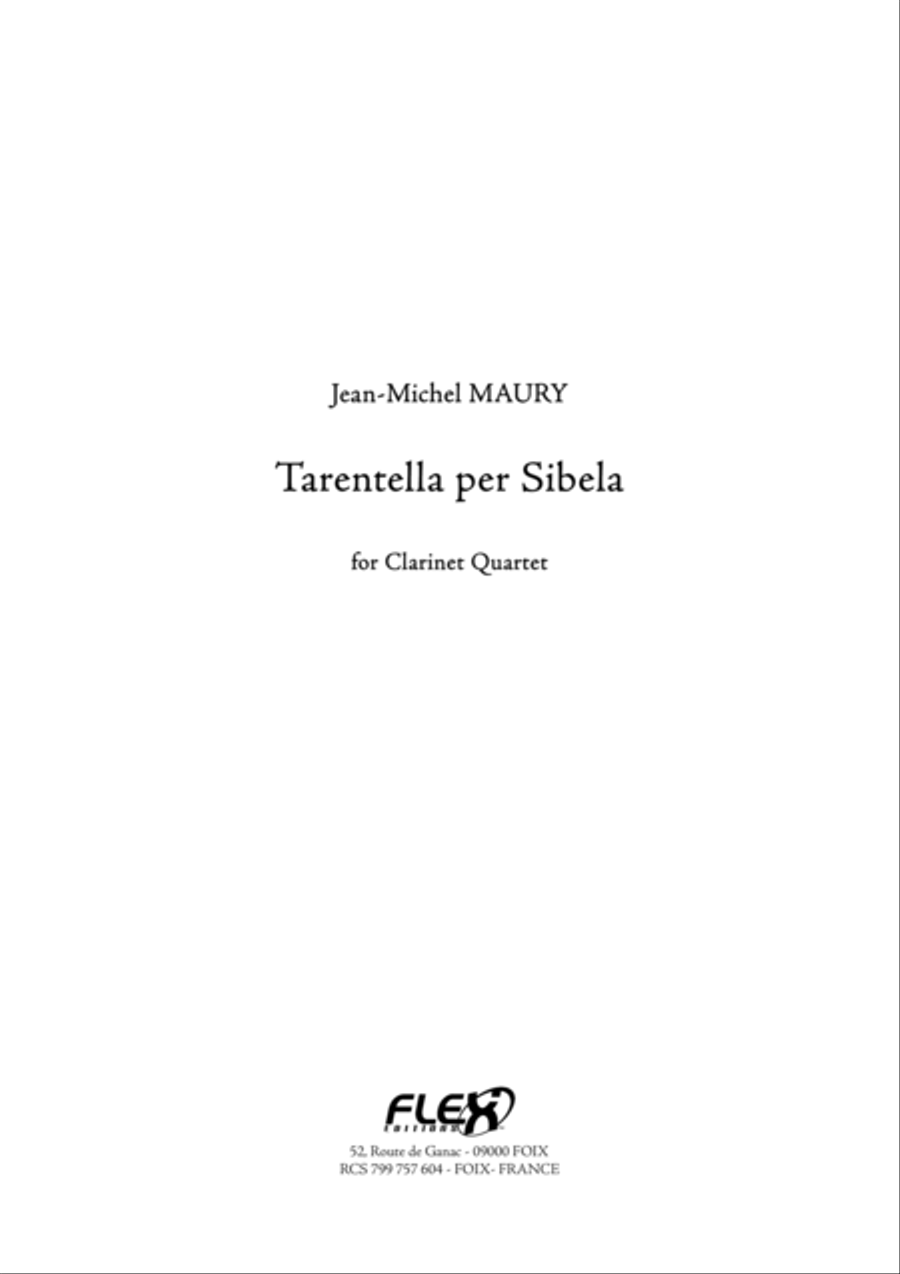 Tarentella Per Sibela B-Flat Clarinet scores gallery preview page 1