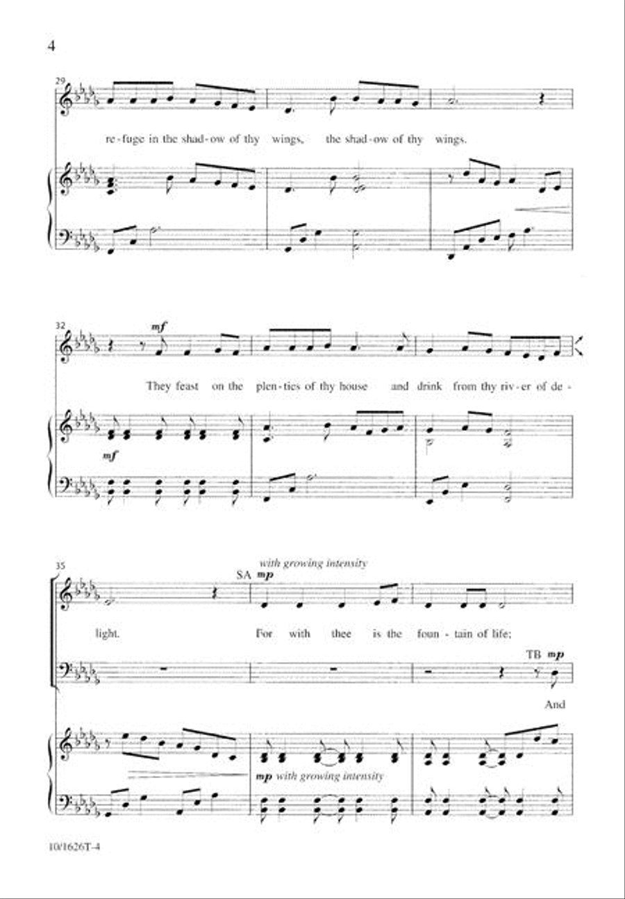 How Lovely Is Thy Dwelling Place 4-Part scores gallery preview page 4