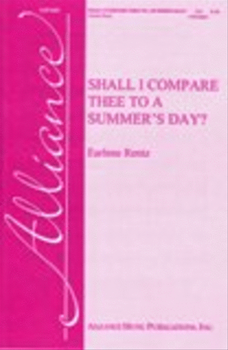 Shall I Compare Thee to a Summer's Day SSA scores gallery preview page 1