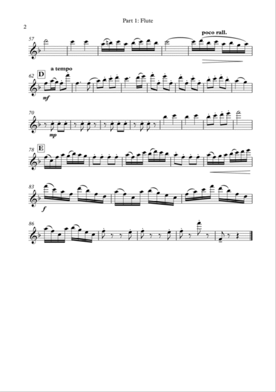 Tambourin (flute, oboe, clarinet trio) Clarinet Trio scores gallery preview page 5