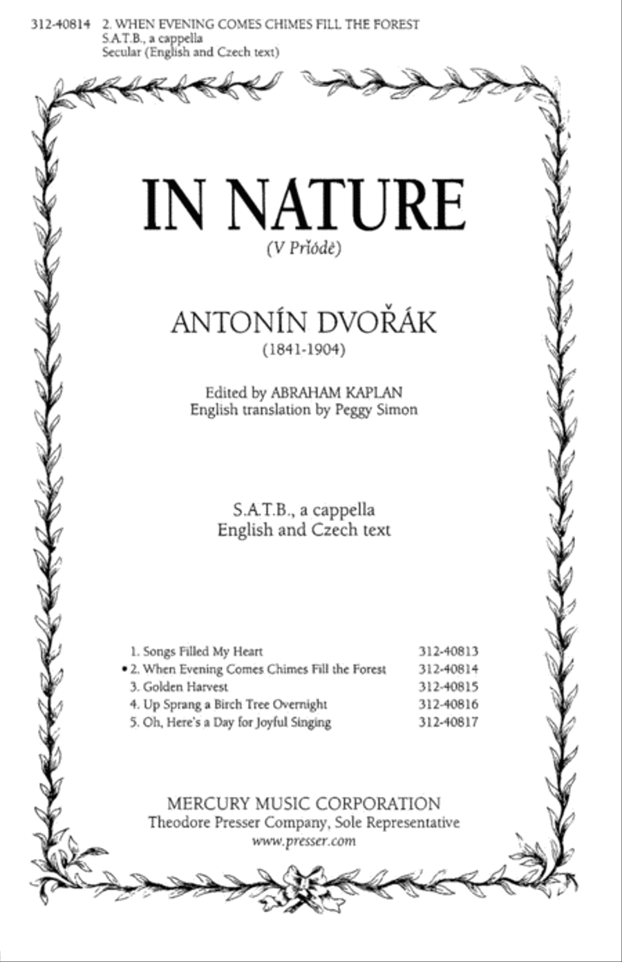 In Nature 4-Part scores gallery preview page 1