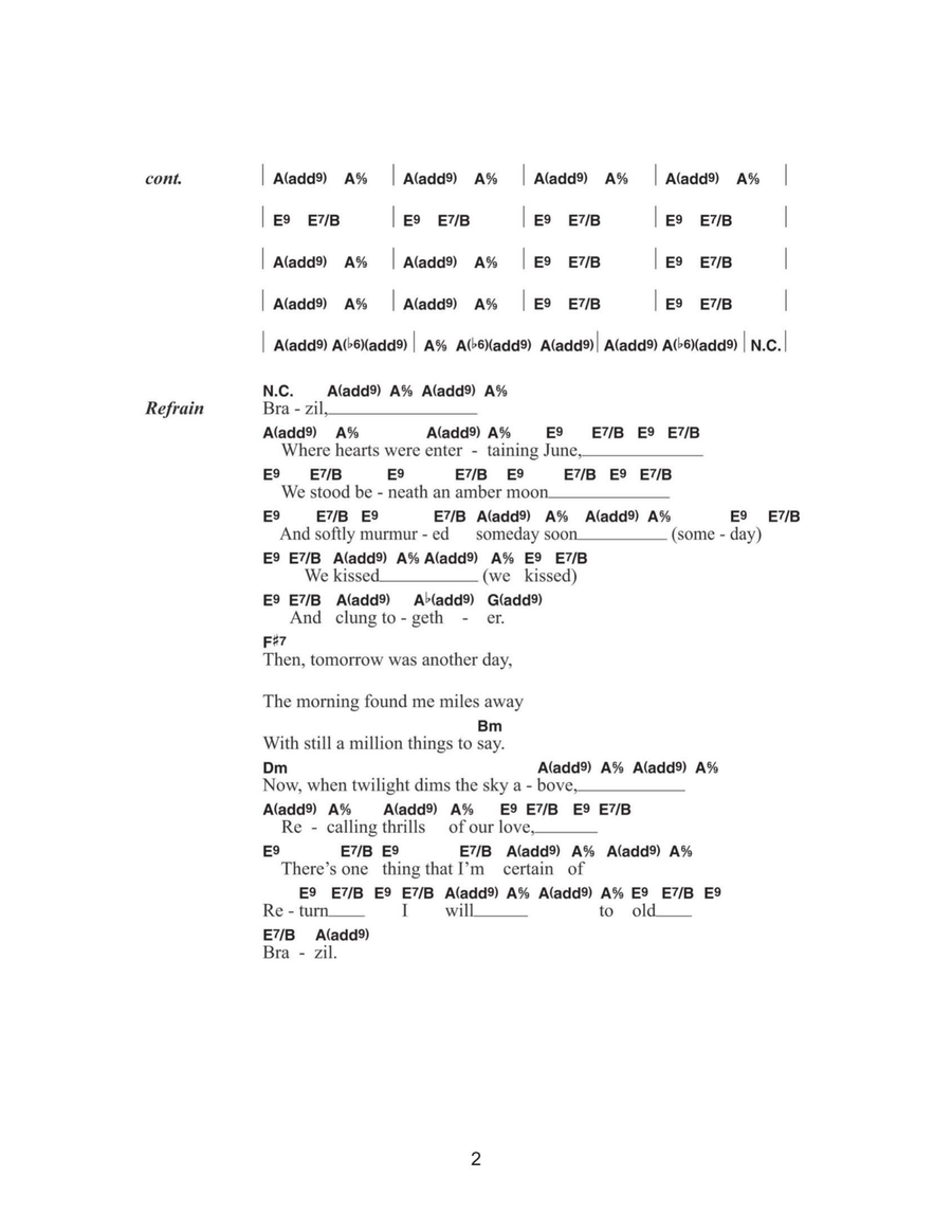 Brazil Easy Guitar scores gallery preview page 2