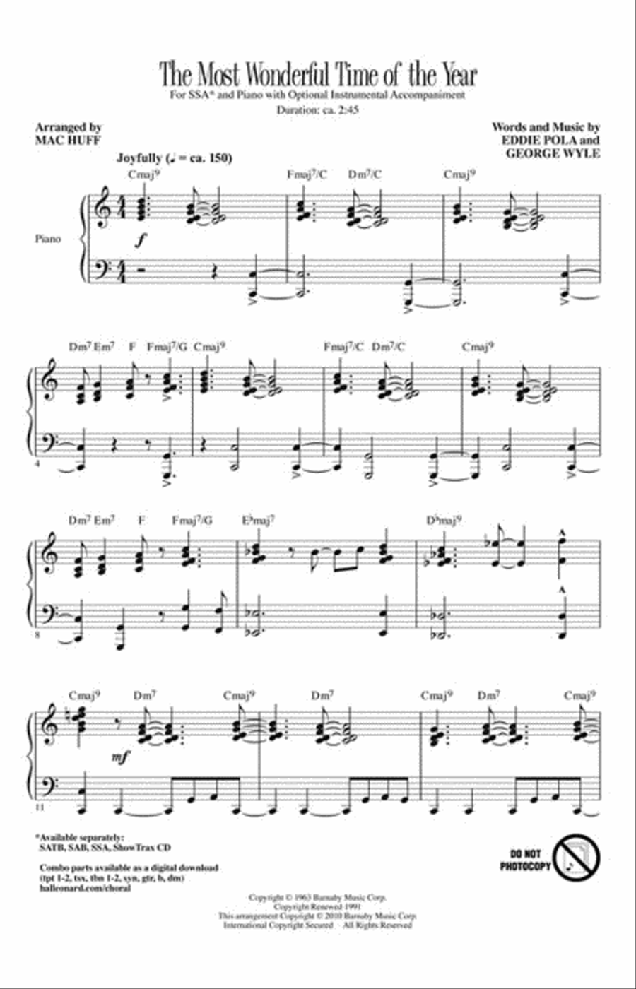 The Most Wonderful Time of the Year SSA scores gallery preview page 2
