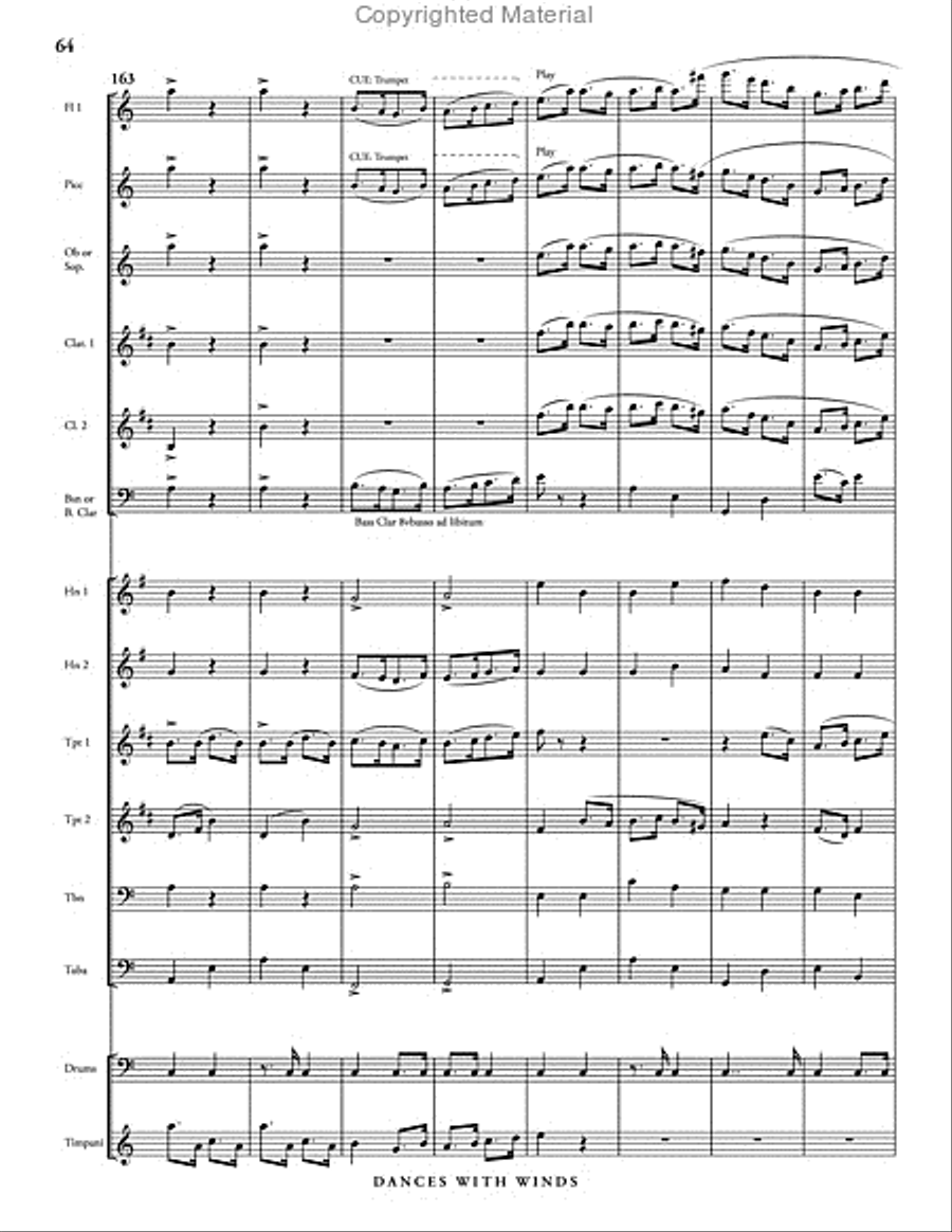 Dances with Winds Dances with Winds Concert Band scores gallery preview page 70