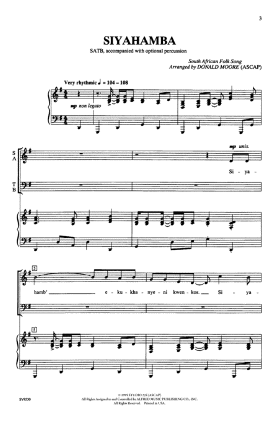 Siyahamba Siyahamba Choir scores gallery preview page 2