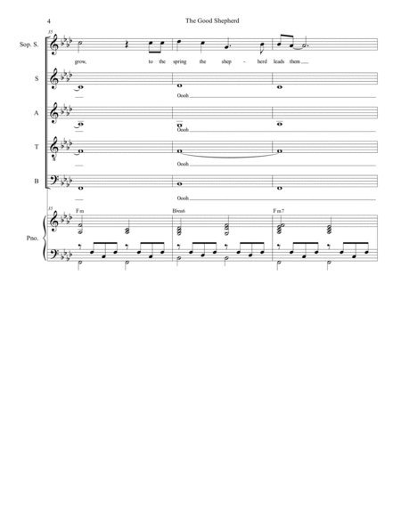 The Good Shepherd (Soprano Solo with SATB Divisi) (Vocal Score) image number null
