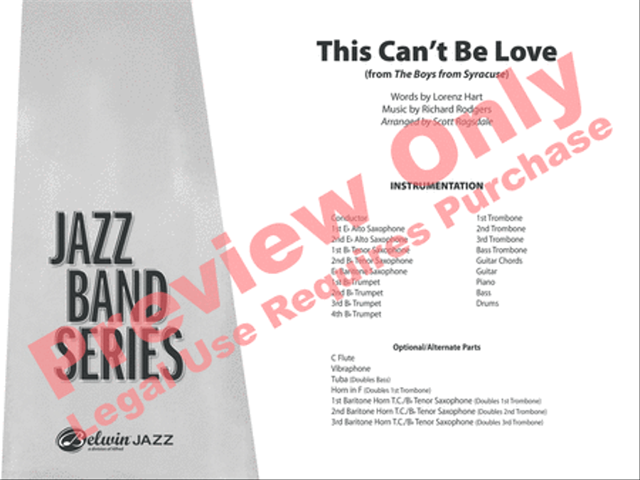 This Can't Be Love Jazz Ensemble scores gallery preview page 2