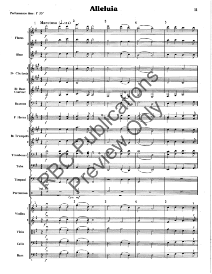 Gloria And Alleluia Gloria And Alleluia Full Orchestra scores gallery preview page 12