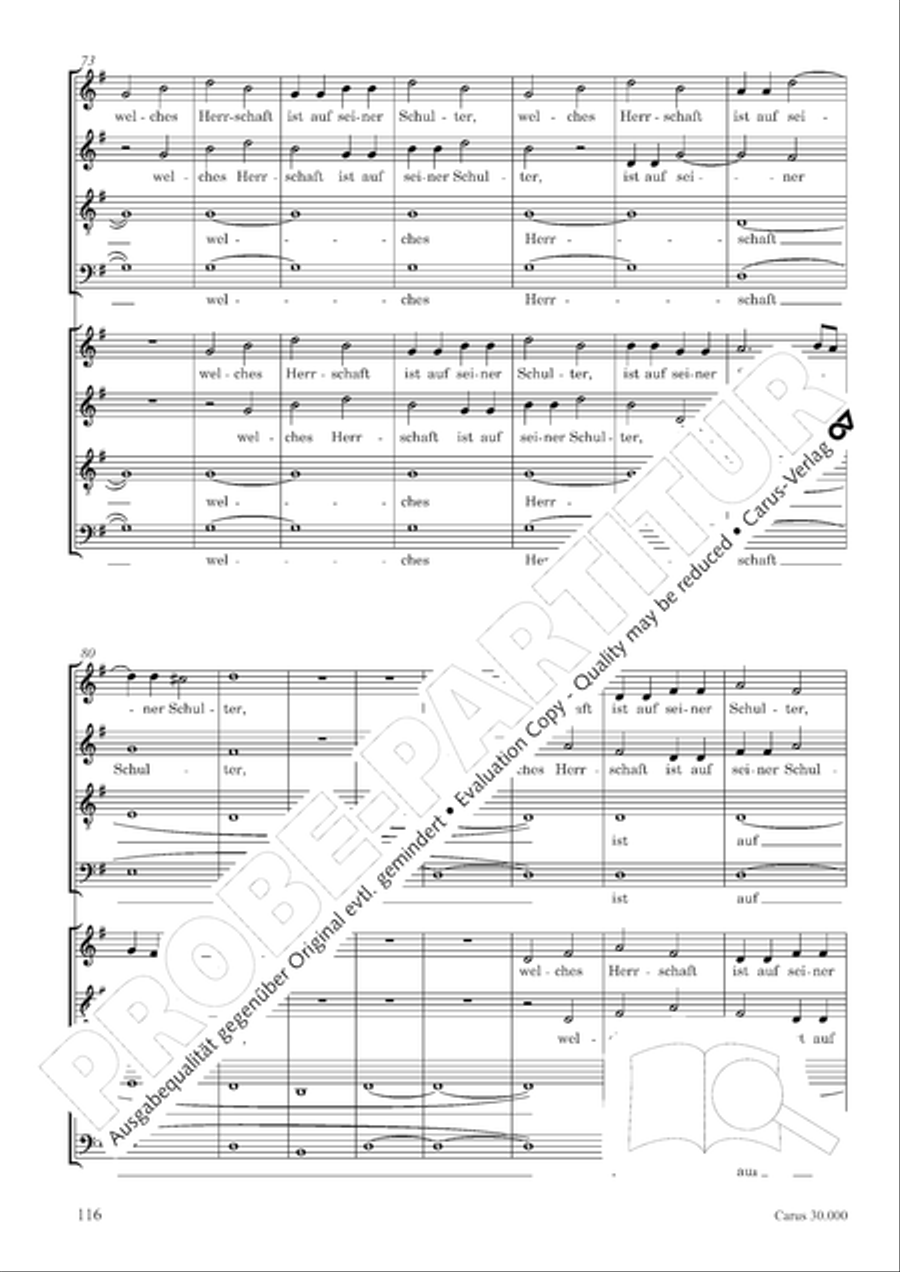 J.L. Bach: The complete motets Choir scores gallery preview page 123
