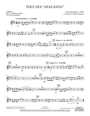 Toccata ("Atalanta") - Choir 1-Pt 3-Bass Clar, T Sax