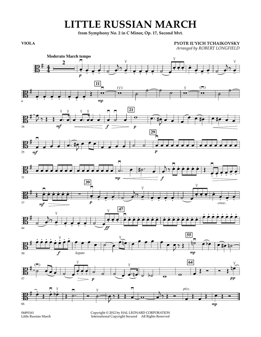 Little Russian March (from Symphony No. 2) - Viola Orchestra scores gallery preview page 1