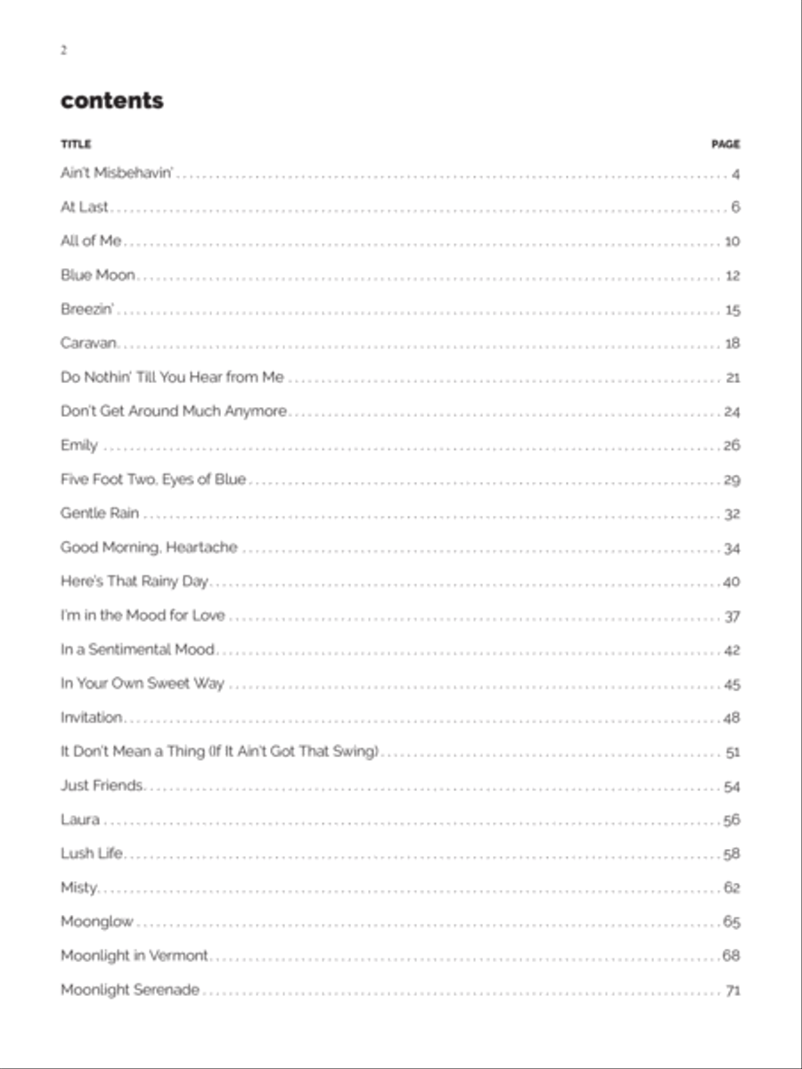 Alfred's Easy Piano Songs -- Standards & Jazz Piano, Vocal, Guitar scores gallery preview page 3