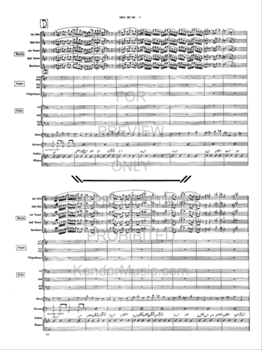 Three And One Jazz Ensemble scores gallery preview page 5