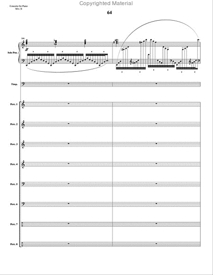 Concerto for Piano and Percussion Orchestra Percussion Ensemble scores gallery preview page 86