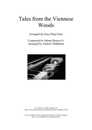 Book cover for Tales from the Vienna Woods arranged for piano duet