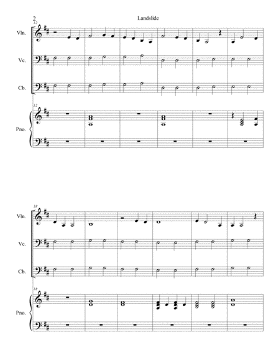 Landslide Landslide Cello scores gallery preview page 2