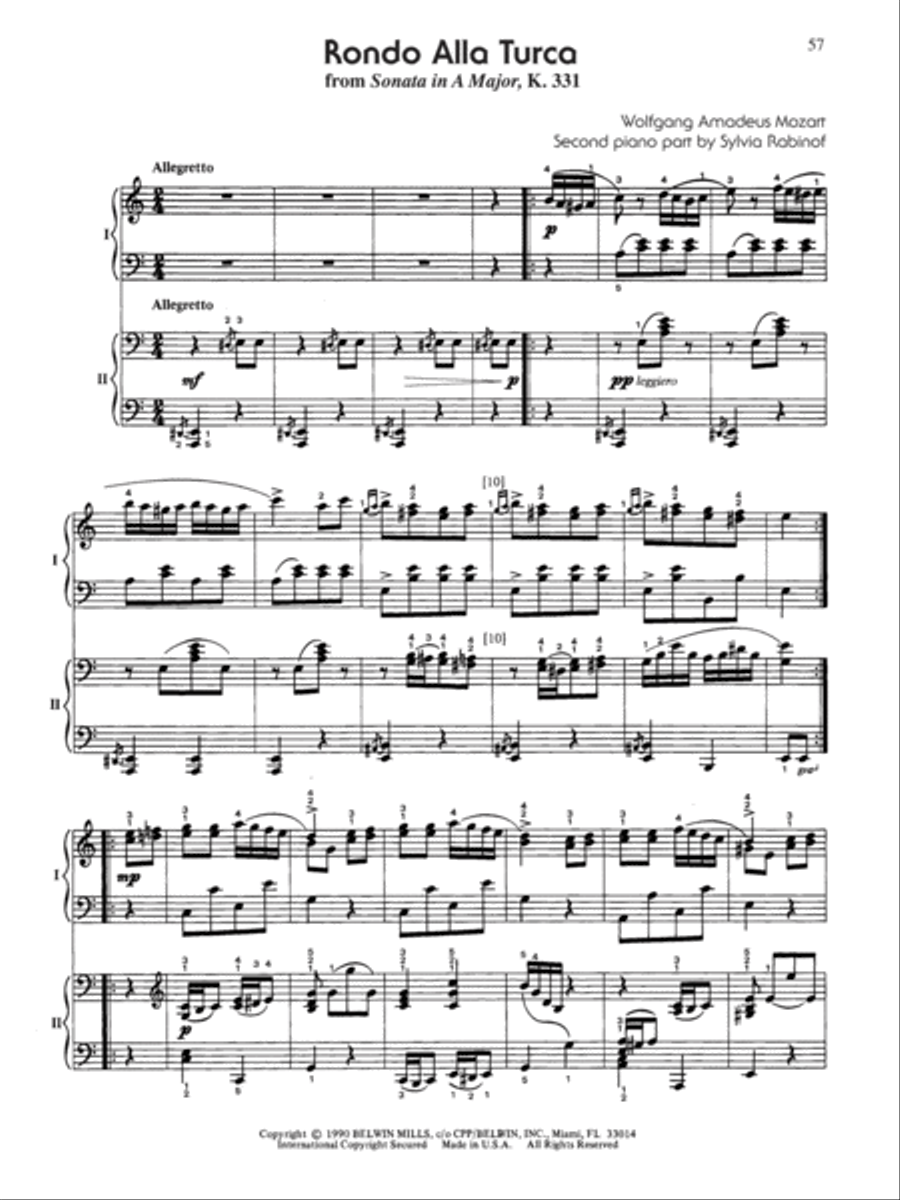 15 Classical Masterpieces with Added Second Piano Parts Small Ensemble scores gallery preview page 5