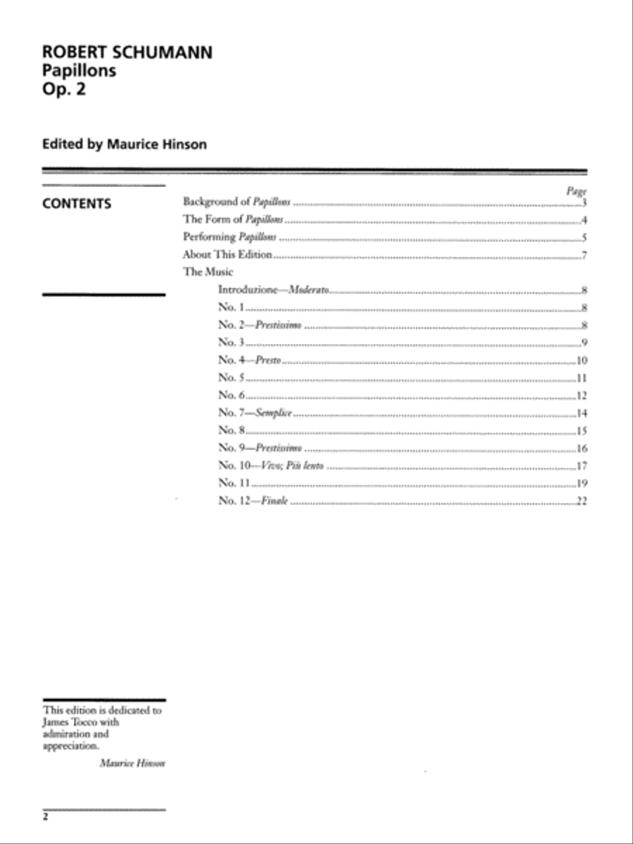 Schumann: Papillons Schumann: Papillons Piano Solo scores gallery preview page 2