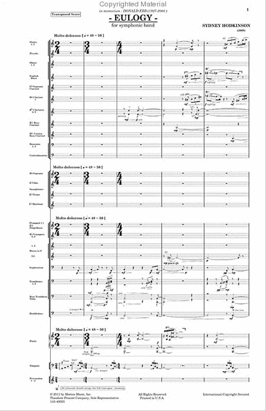 Eulogy Eulogy Concert Band scores gallery preview page 2